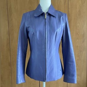 Lavender Colored Leather Jacket Sz. S